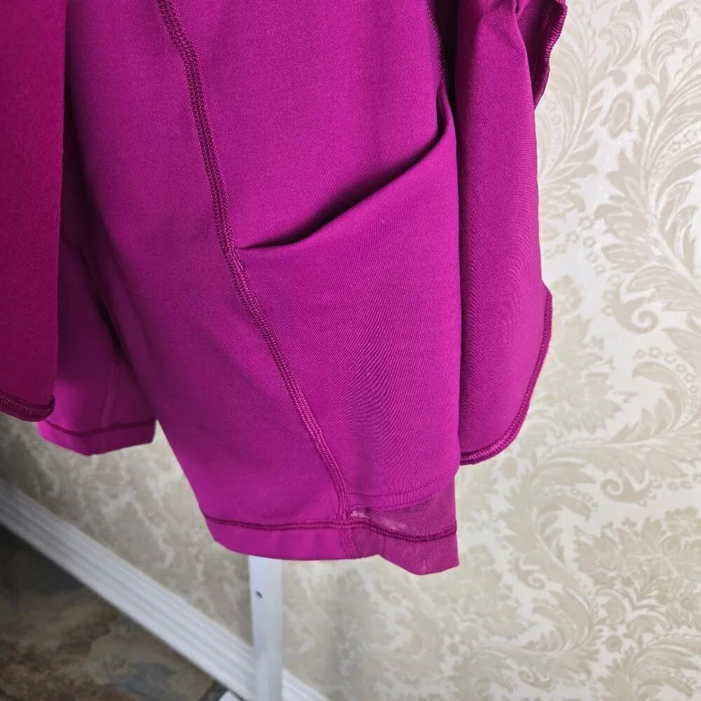 Lululemon Size 4 Everlux Short-Lined Tennis Tank Dress Magenta Activewear NWT